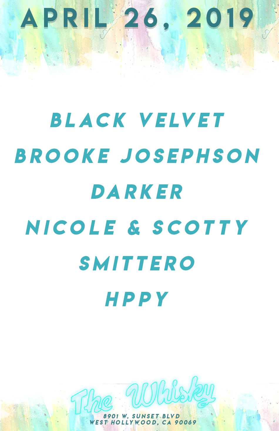 Black Velvet, Brooke Josephson, Darker, Nicole & Scotty, Smittero, Hppy