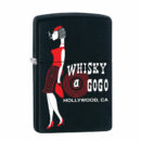 Whisky A Go Go Zippo Lighter - Black with Vintage Logo