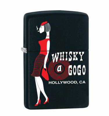 Whisky A Go Go Zippo Lighter - Black with Vintage Logo