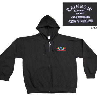 The Rainbow Bar and Grill Hoodie Zipper Black