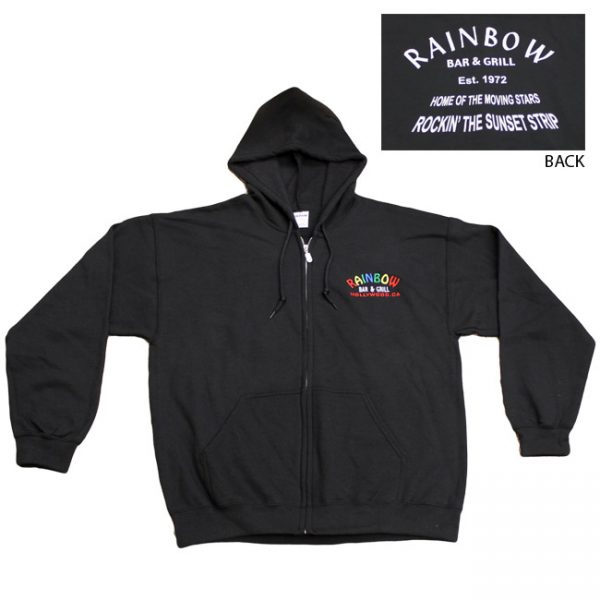The Rainbow Bar and Grill Hoodie Zipper Black