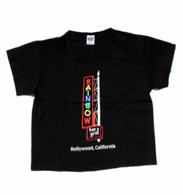 The Rainbow Bar and Grill Girls Black Tee
