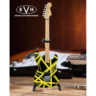 Officially Licensed EVH Black & Yellow VH2 "Bumblebee" Eddie Van Halen Mini Guitar Replica Collectible