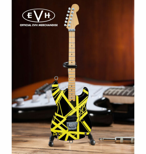 Officially Licensed EVH Black & Yellow VH2 "Bumblebee" Eddie Van Halen Mini Guitar Replica Collectible